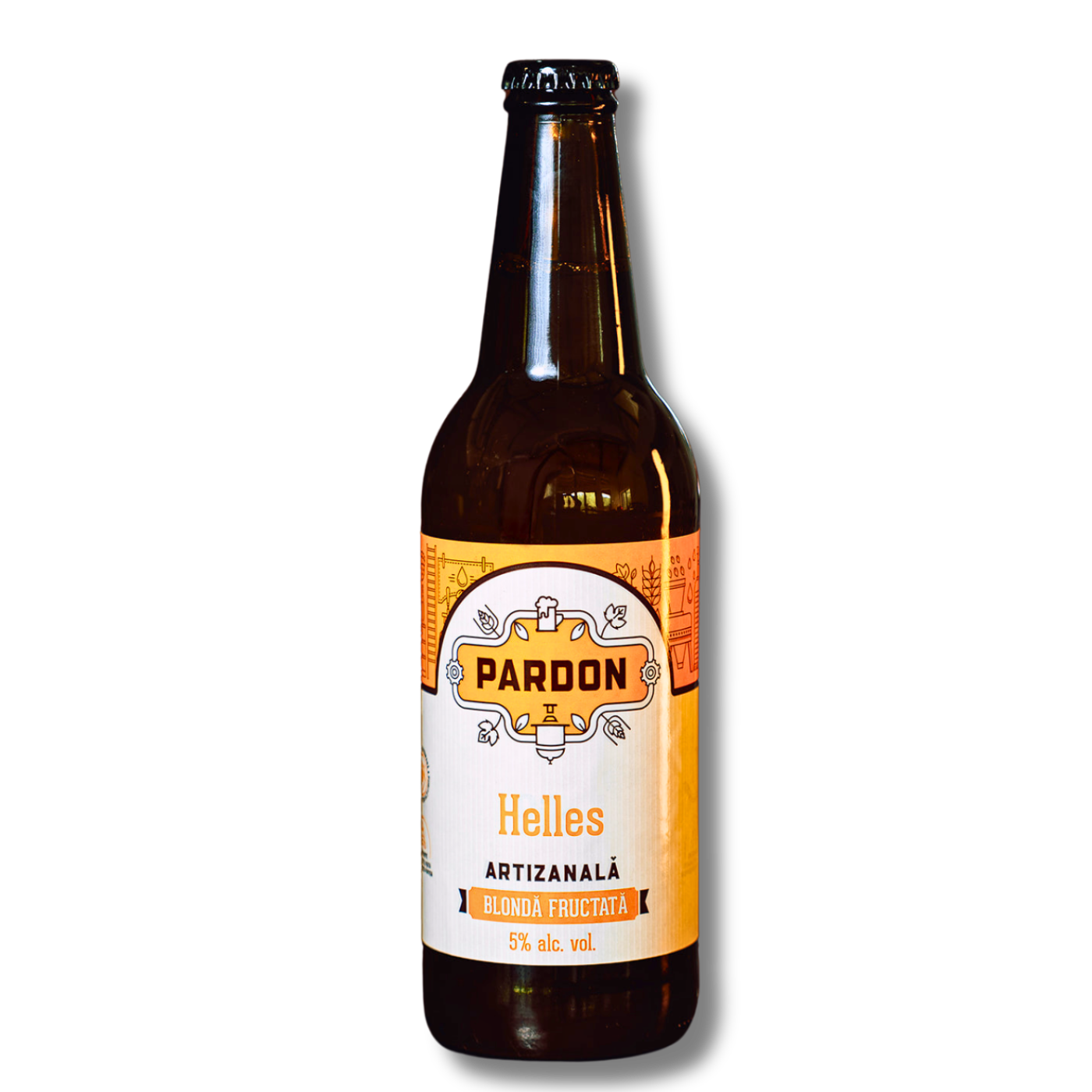 Bere Artizanală Nefiltrată Pardon Helles la sticlă de 500ml